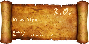 Kuhn Olga névjegykártya